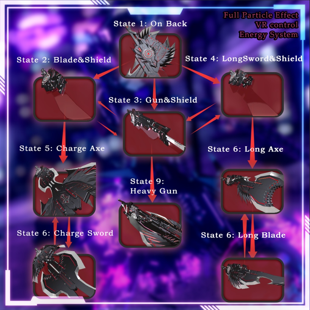 EvilFall Hunter Swith Weapon 恶堕战斗员_猎人变形武器套装 v1.0