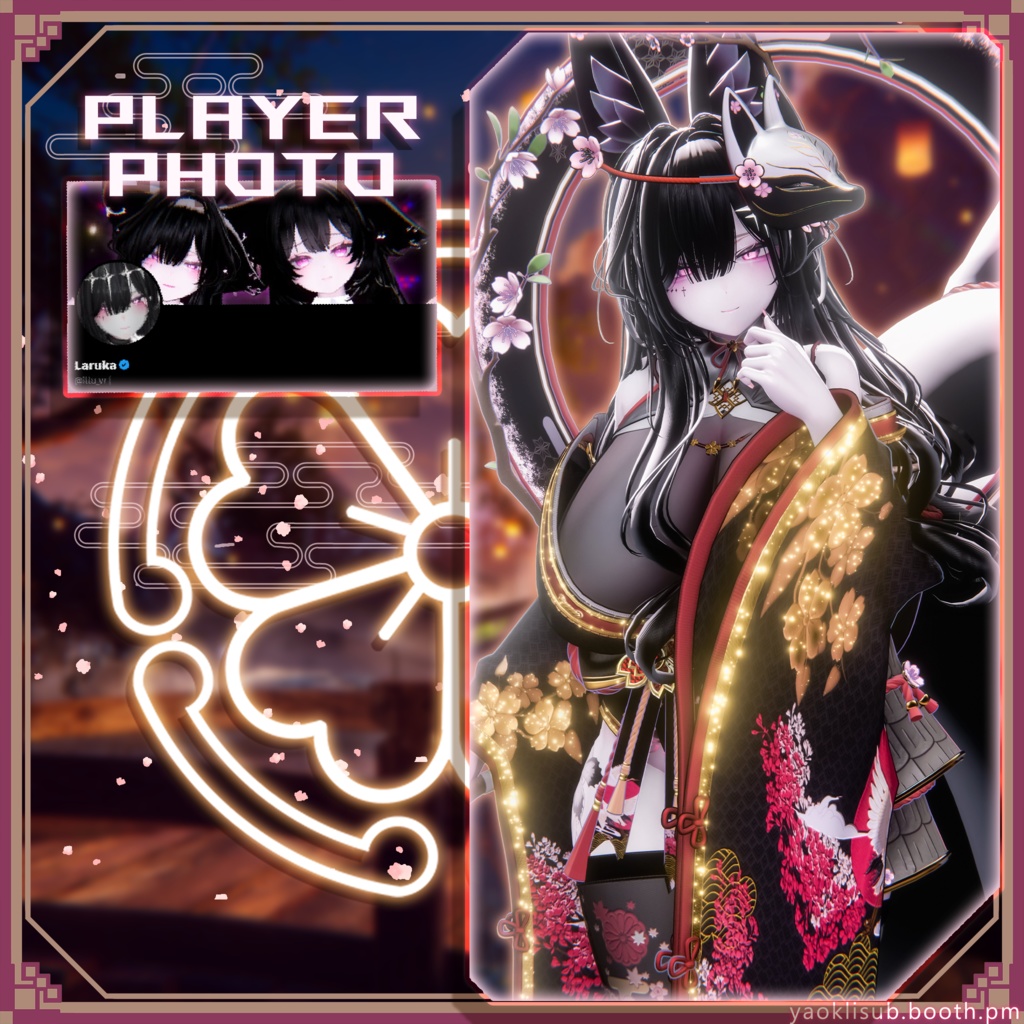 🌸🌸🌸50%off🌸🌸🌸【複数アバター対応】Kitsune Cherry Embrace 狐影衔樱v1.0