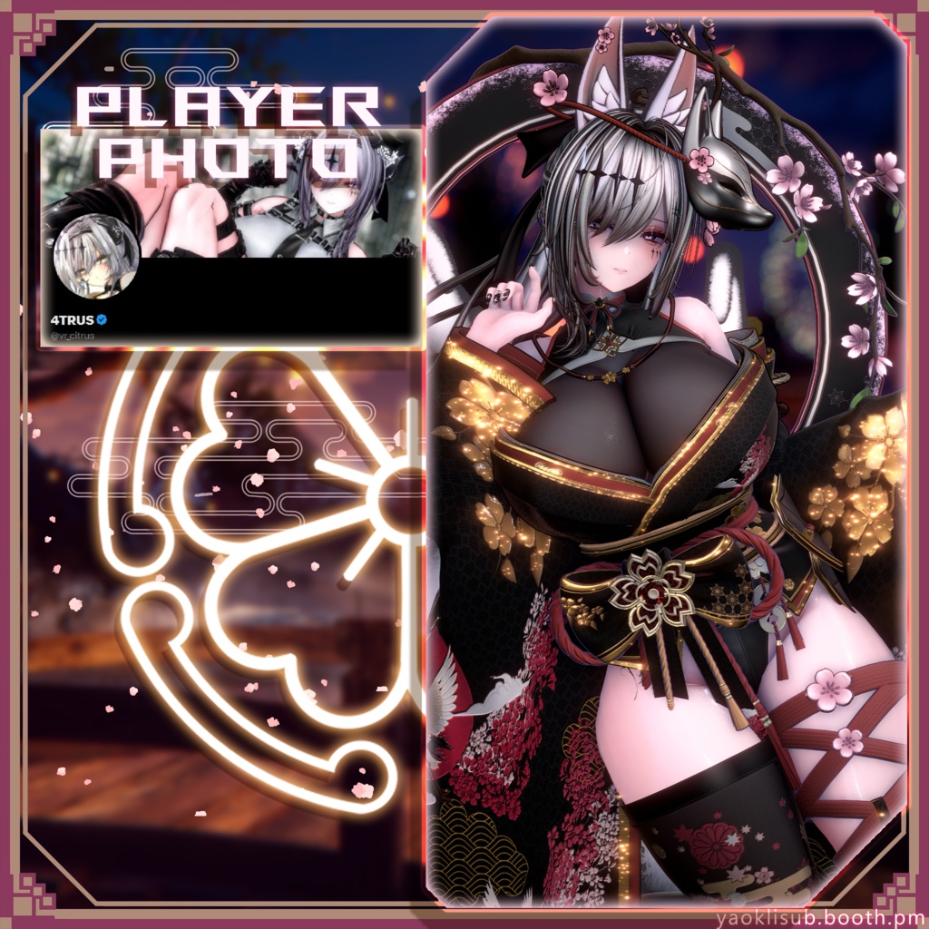 🌸🌸🌸50%off🌸🌸🌸【複数アバター対応】Kitsune Cherry Embrace 狐影衔樱v1.0