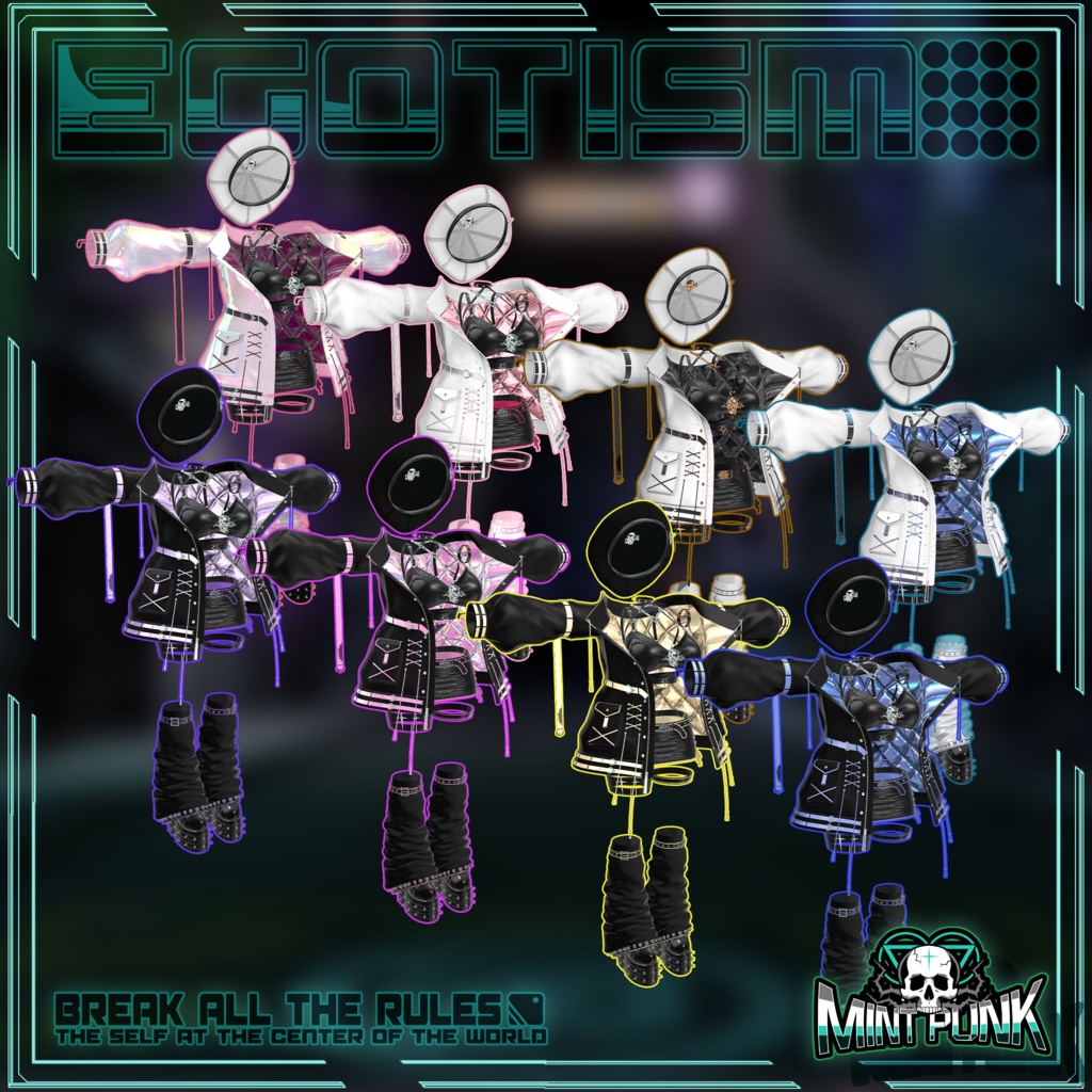 !発売記念セール中!📀MintPunk💿青柠朋克 v1.0 【複数アバター対応】