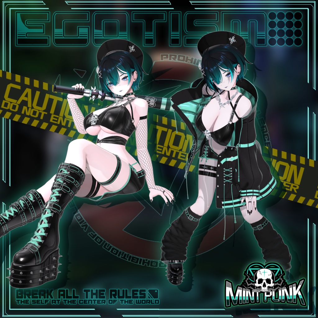 !発売記念セール中!📀MintPunk💿青柠朋克 v1.0 【複数アバター対応】