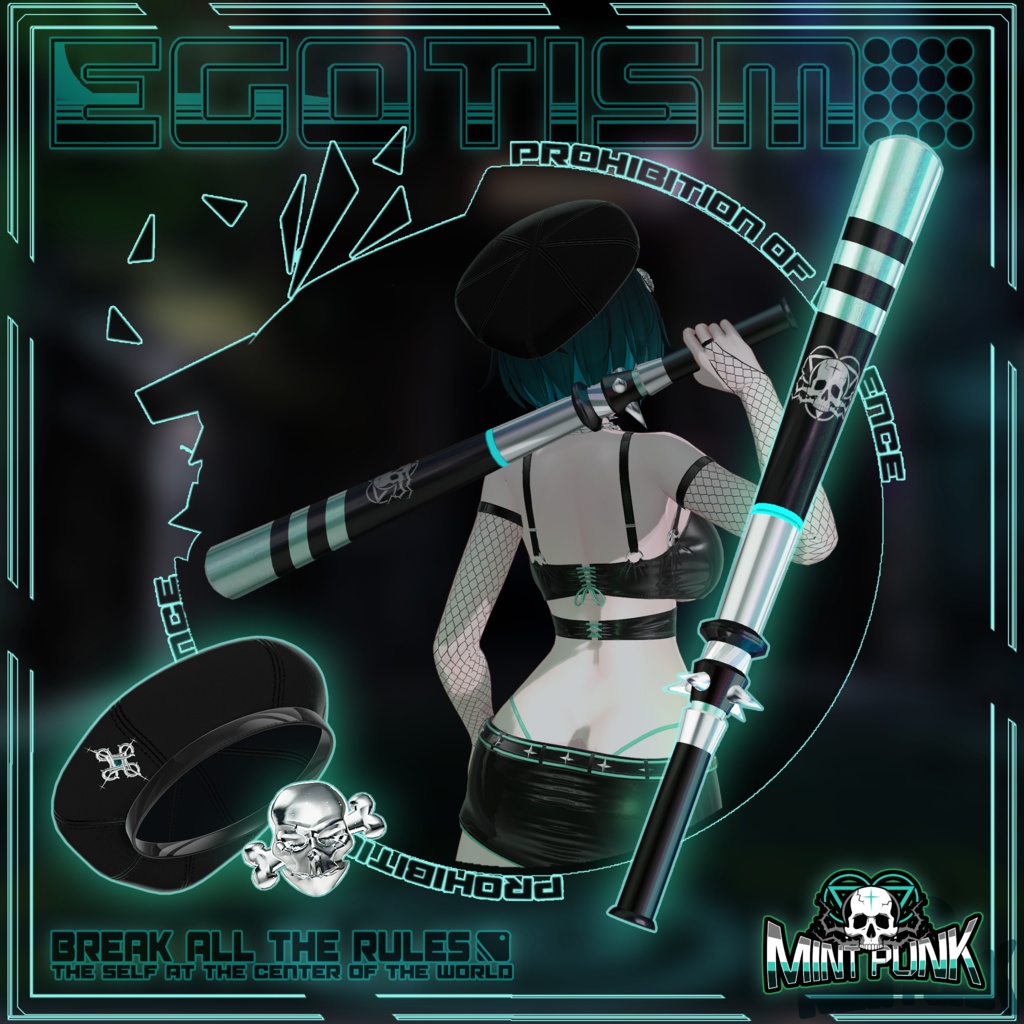 !発売記念セール中!📀MintPunk💿青柠朋克 v1.0 【複数アバター対応】