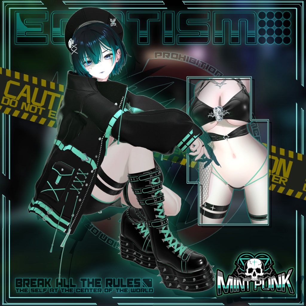 !発売記念セール中!📀MintPunk💿青柠朋克 v1.0 【複数アバター対応】