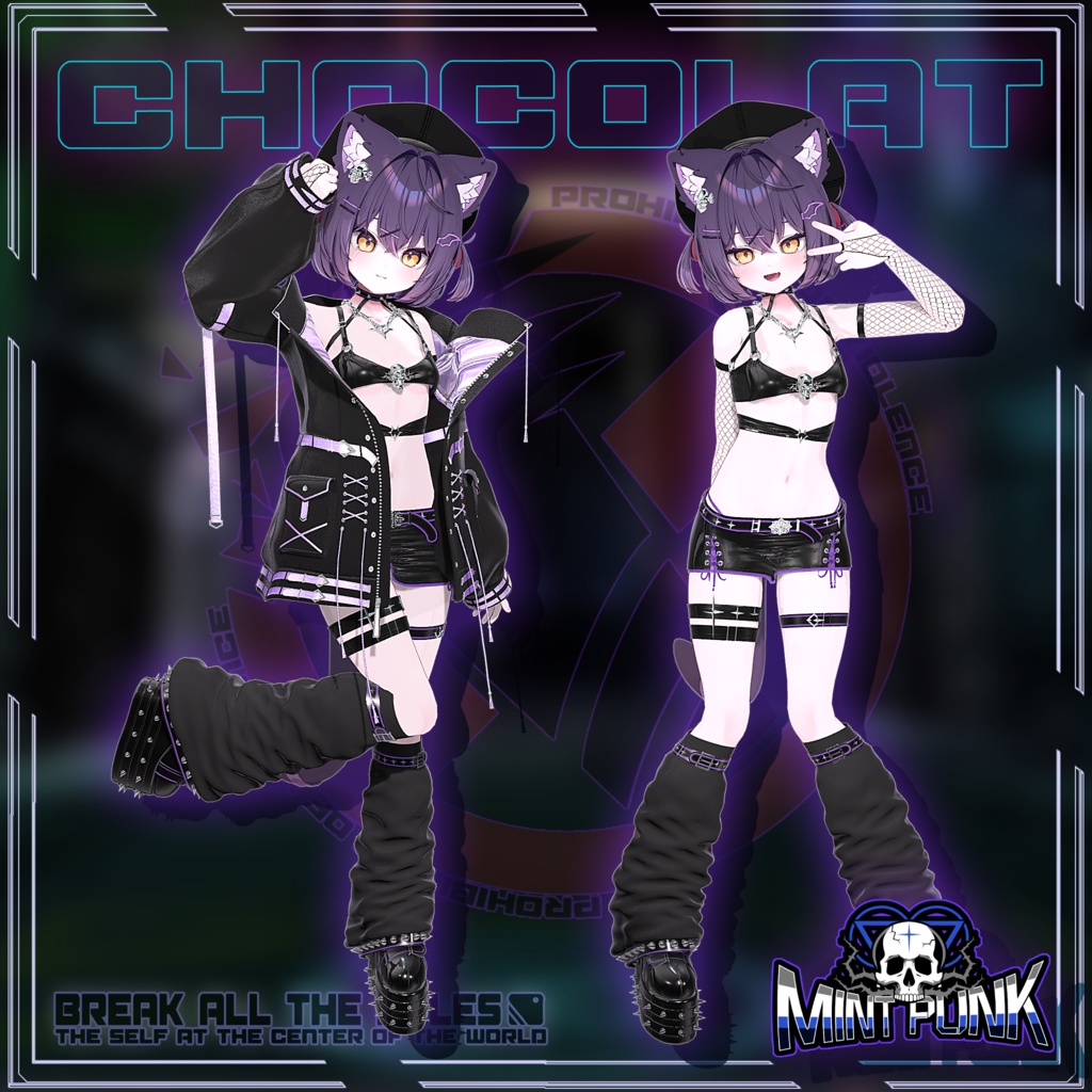 !発売記念セール中!📀MintPunk💿青柠朋克 v1.0 【複数アバター対応】