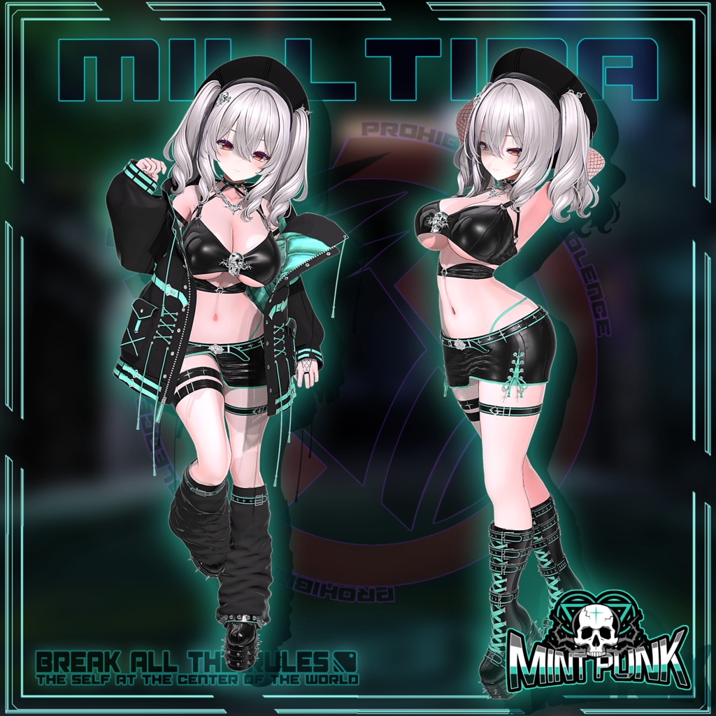 !発売記念セール中!📀MintPunk💿青柠朋克 v1.0 【複数アバター対応】
