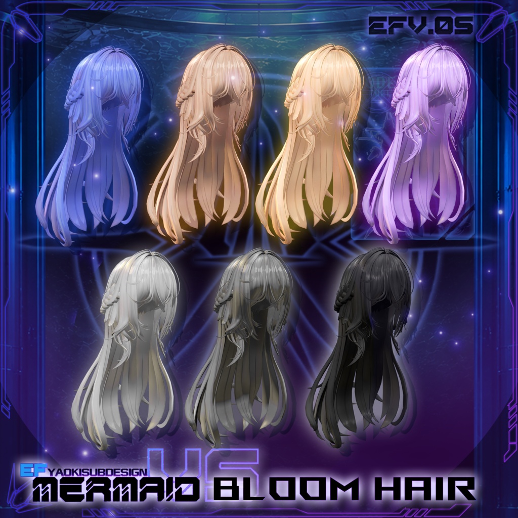 【3 days Free❤️】Mermaid Bloom HairCut 【複数アバター対応】