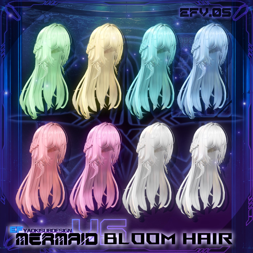 【3 days Free❤️】Mermaid Bloom HairCut 【複数アバター対応】