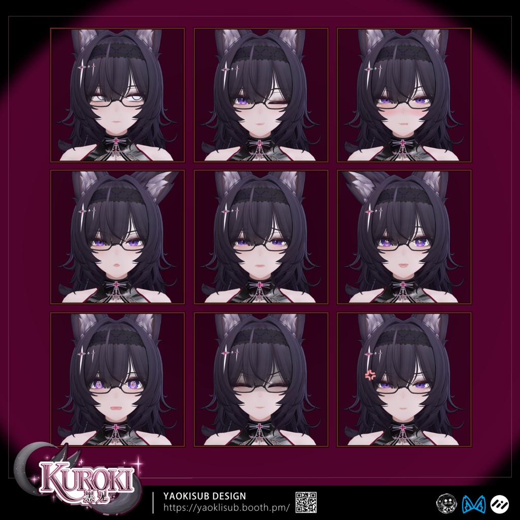 🎉1st week -25%🎉オリジナル3Dモデル「黑见」Kuroki v1.0