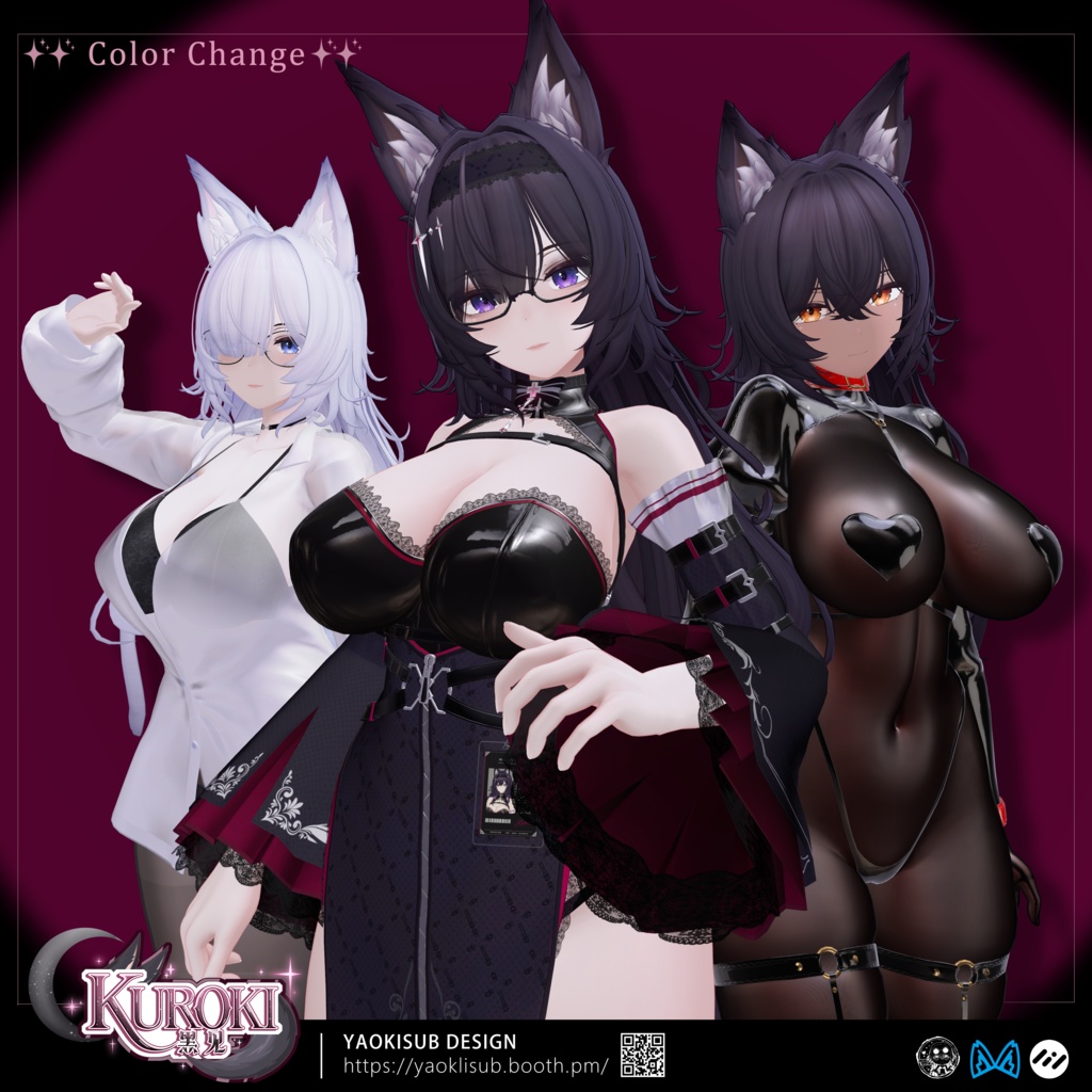 🎉1st week -25%🎉オリジナル3Dモデル「黑见」Kuroki v1.0
