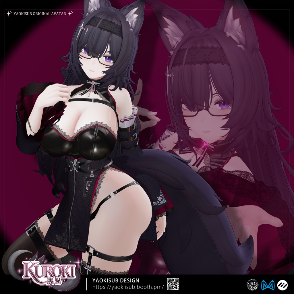 🎉1st week -25%🎉オリジナル3Dモデル「黑见」Kuroki v1.0