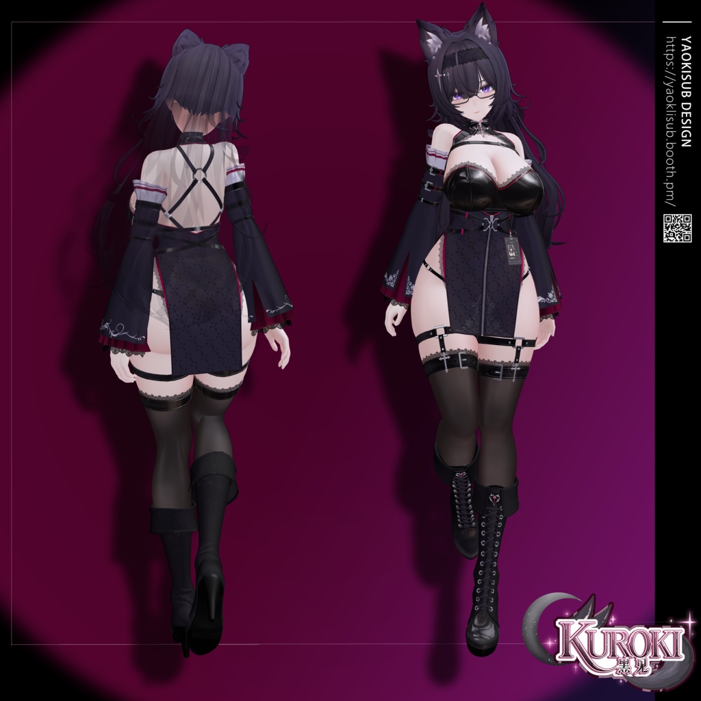 🎉1st week -25%🎉オリジナル3Dモデル「黑见」Kuroki v1.0