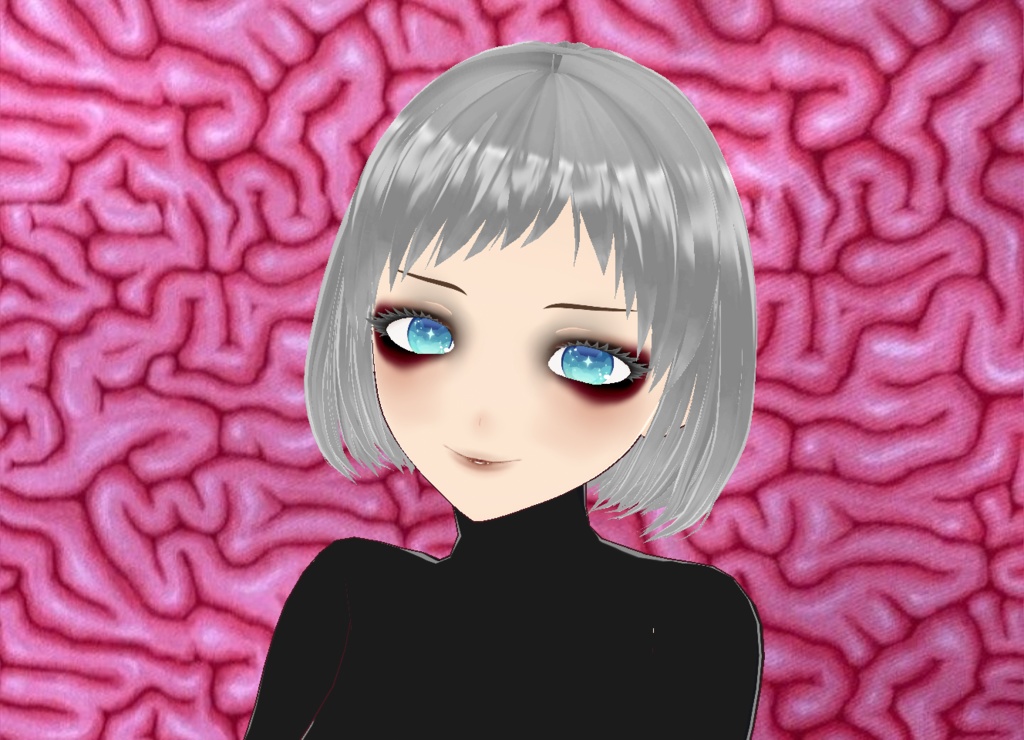 [VRoid Studio] Simple Gothic Black and Red Eyeshadow!
