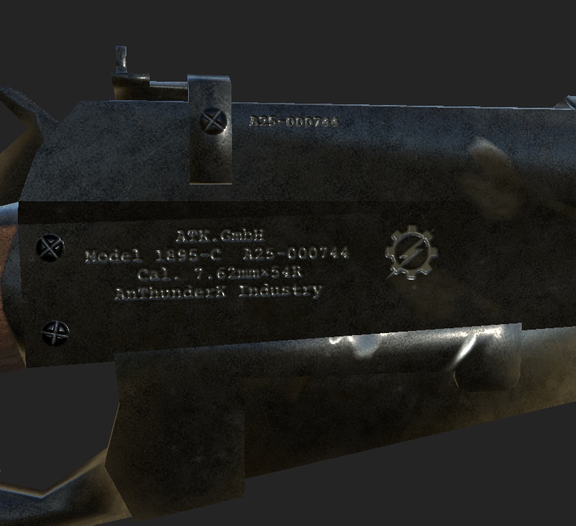 【無料】レバーアクション式小銃の3Dモデル