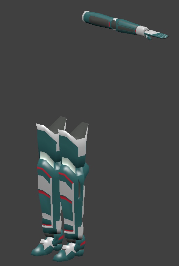 【無料】機械的な左腕と両足のセット