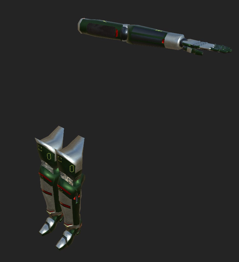 【無料】機械的な左腕と両足のセット