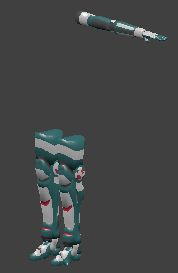 【無料】機械的な左腕と両足のセット