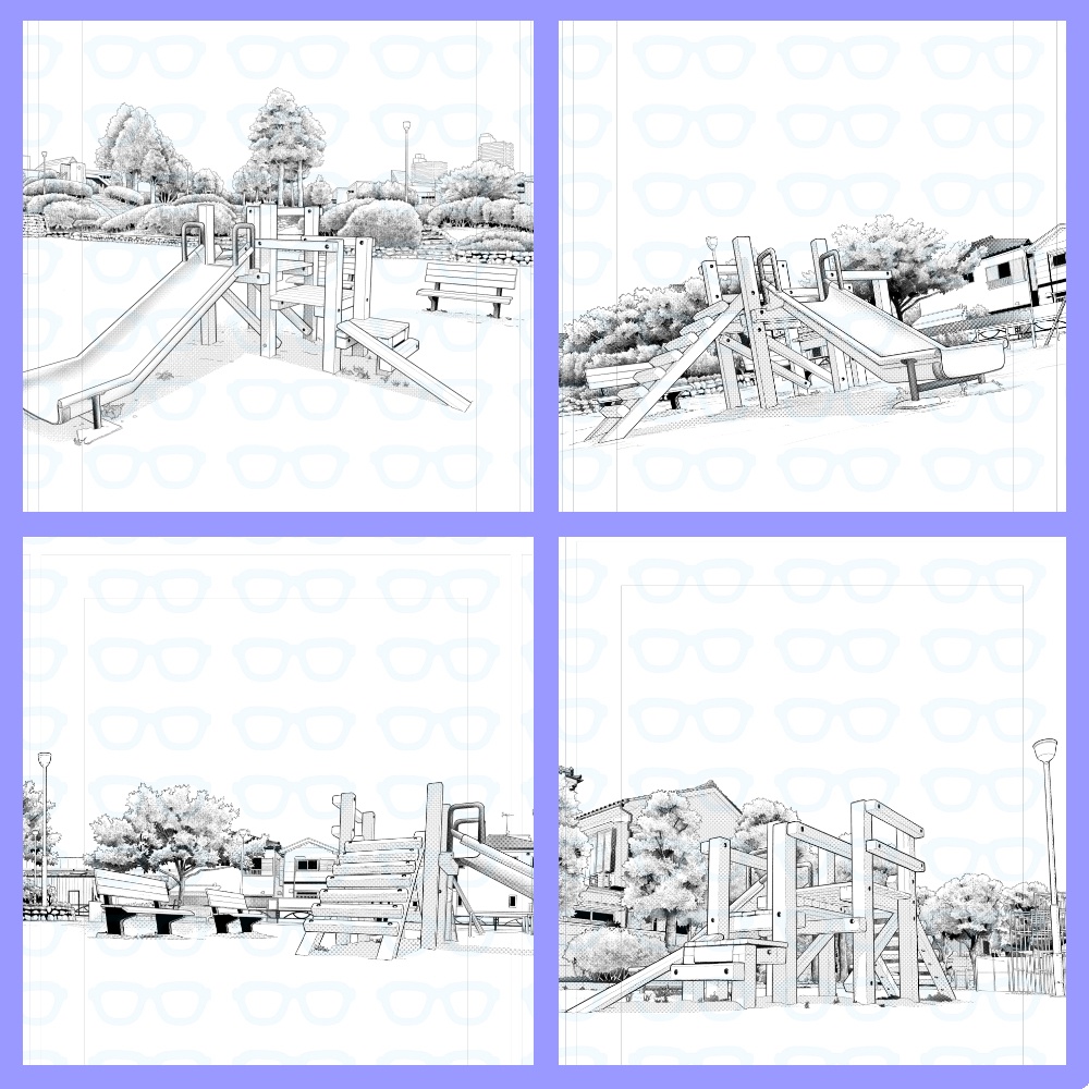公園①～④(４種セット）