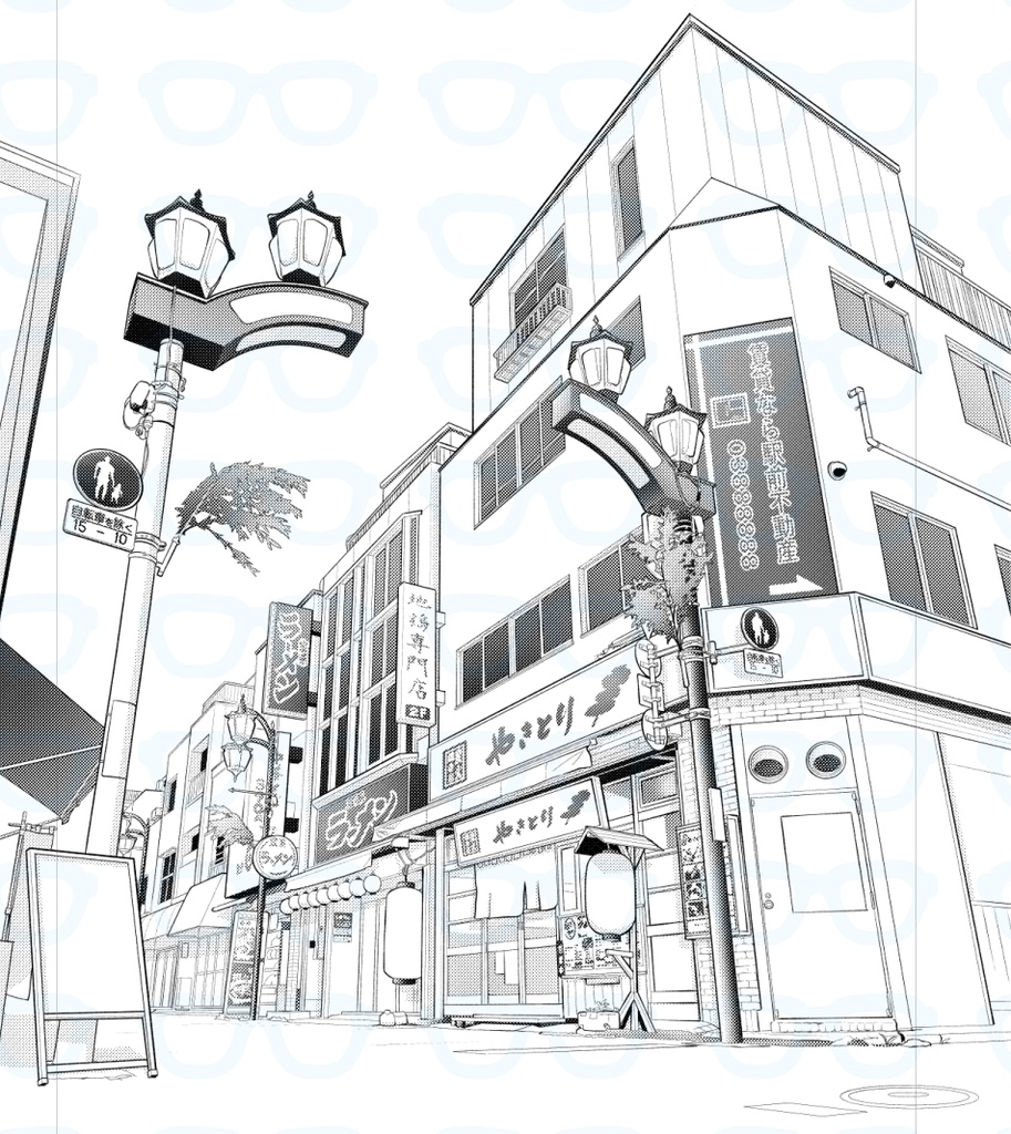 商店街（昼・夜）