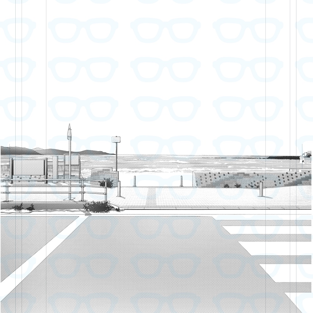 海辺の歩道