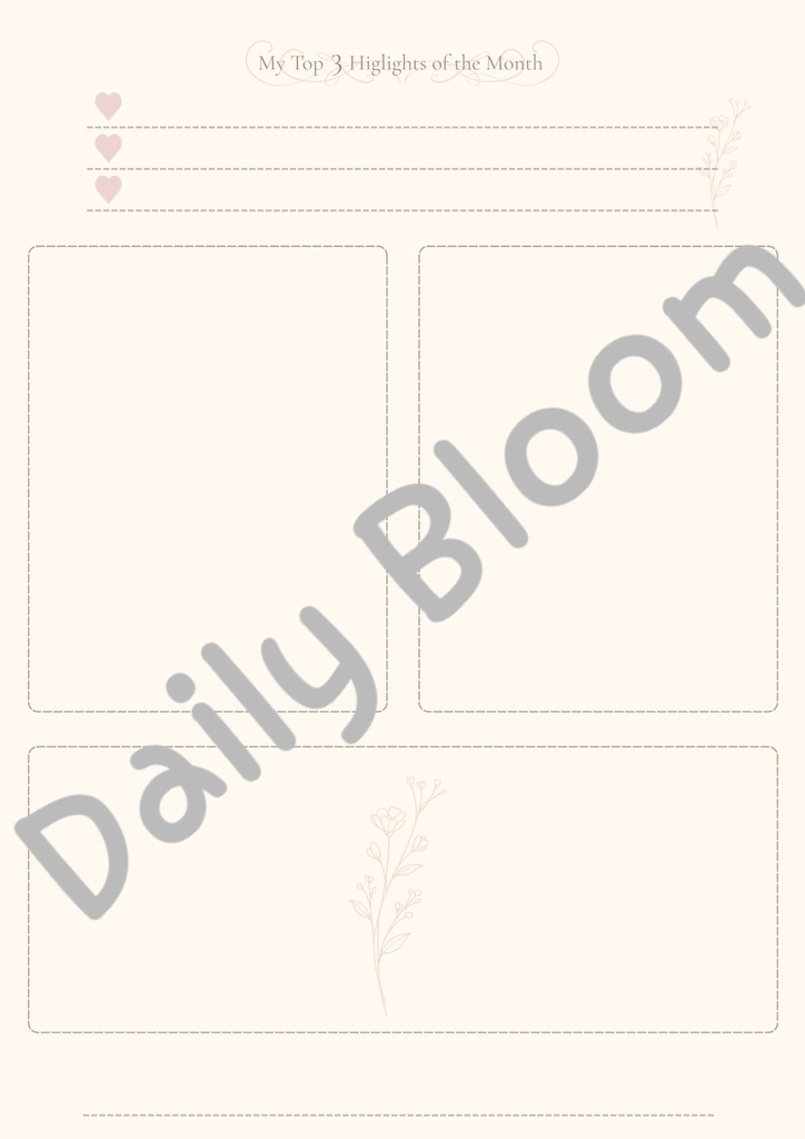 monthly planner-beige