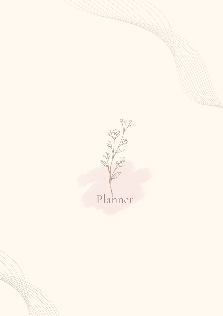 monthly planner-beige