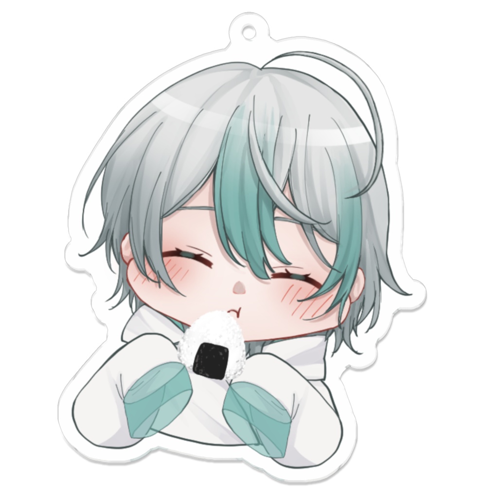 【もちっと結日グッズ】アクリルキーホルダー おむすび