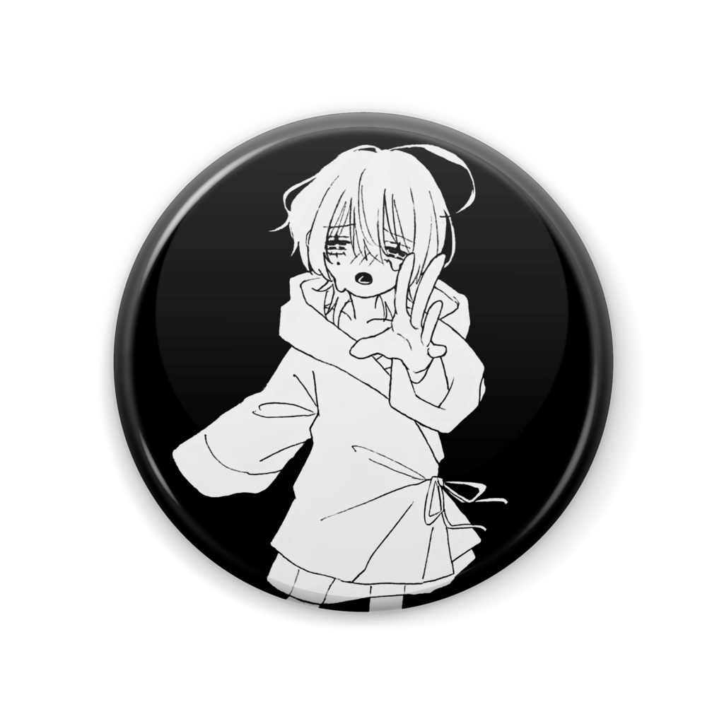 【ゆる結日グッズ】缶バッジ オリジナル曲「還り道」ver ブラック