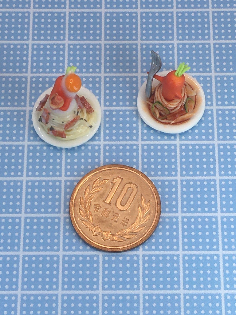 ナポリタンの人参さん&カルボナーラの人参さん