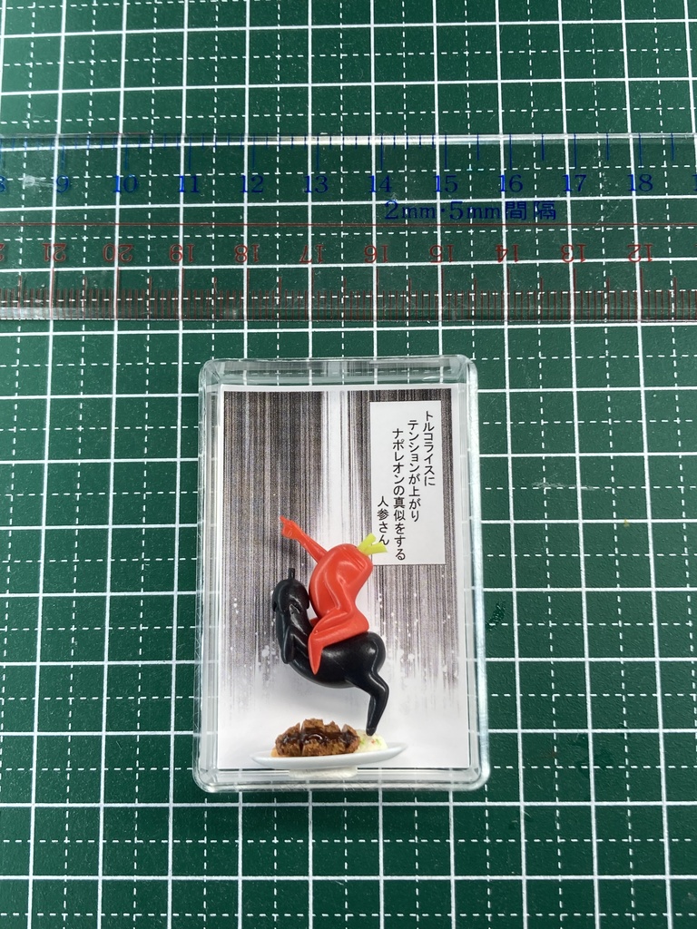 トルコライスにテンションが上がり ナポレオンのマネをする人参さん