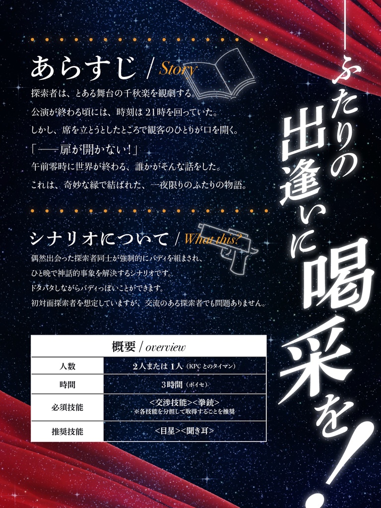 【CoCシナリオ】終焉奇縁のパルトネール(SPLL:E110890)