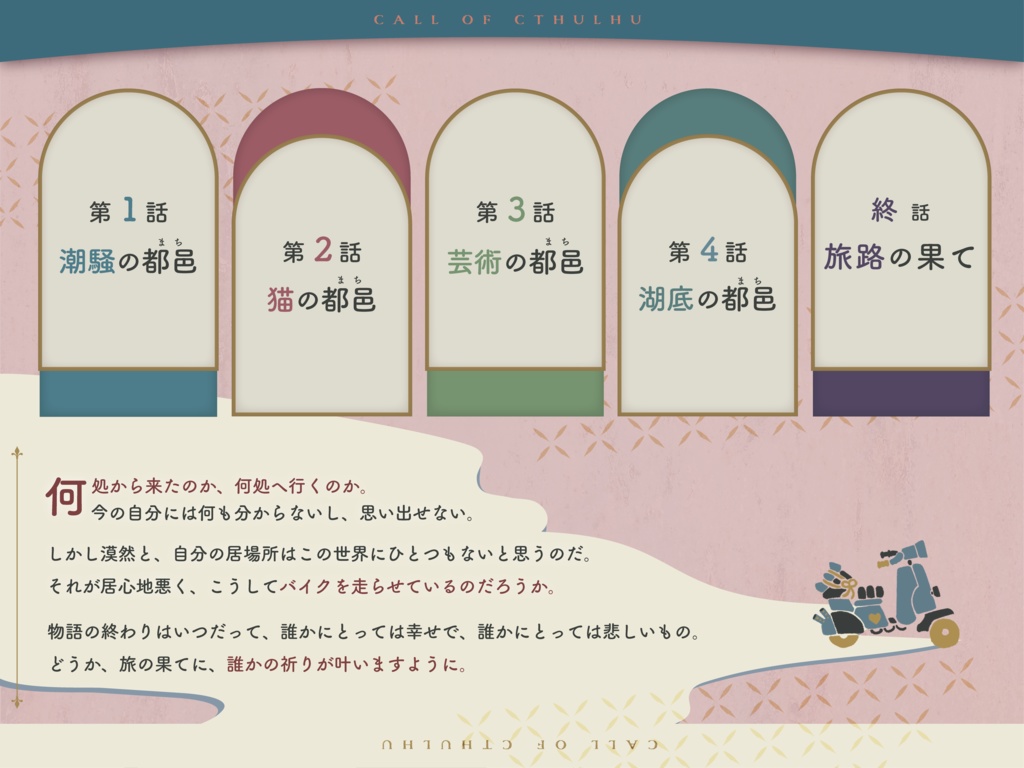 【CoCキャンペーンシナリオ】旅は未知連れ(SPLL:E196645)