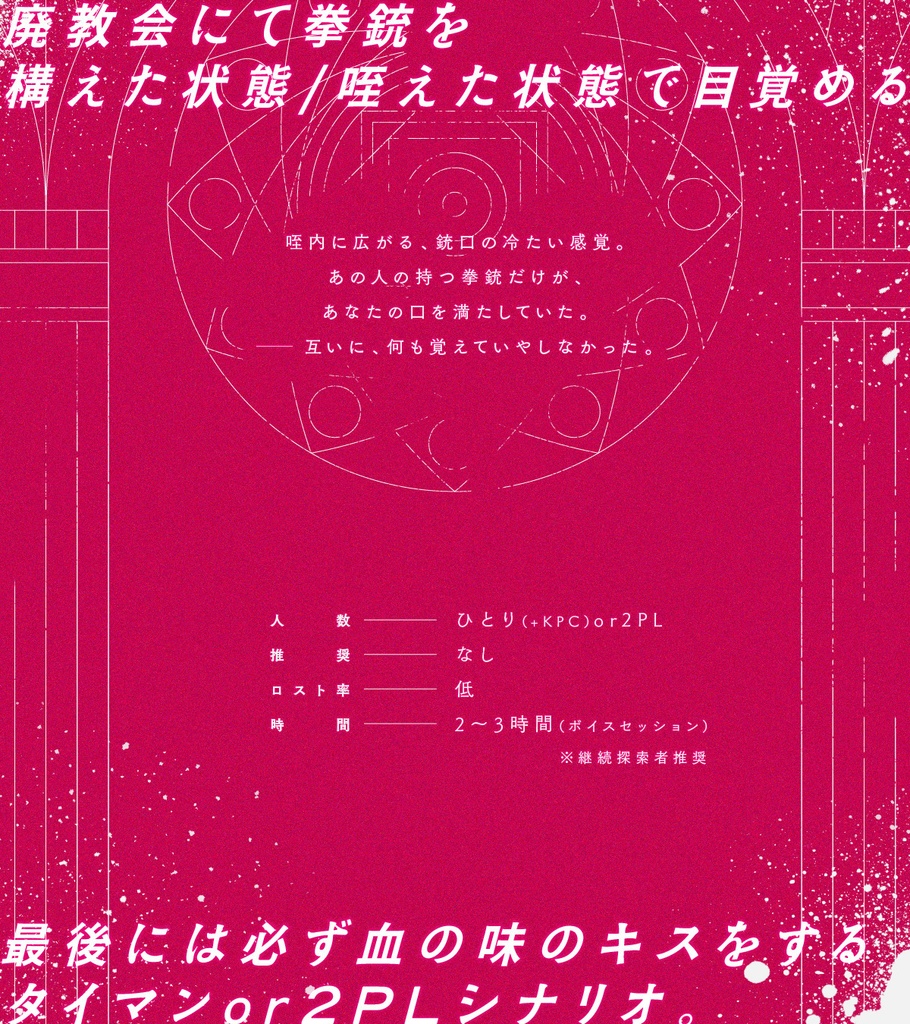 【CoCシナリオ】キスと撃鉄(SPLL:E190332)