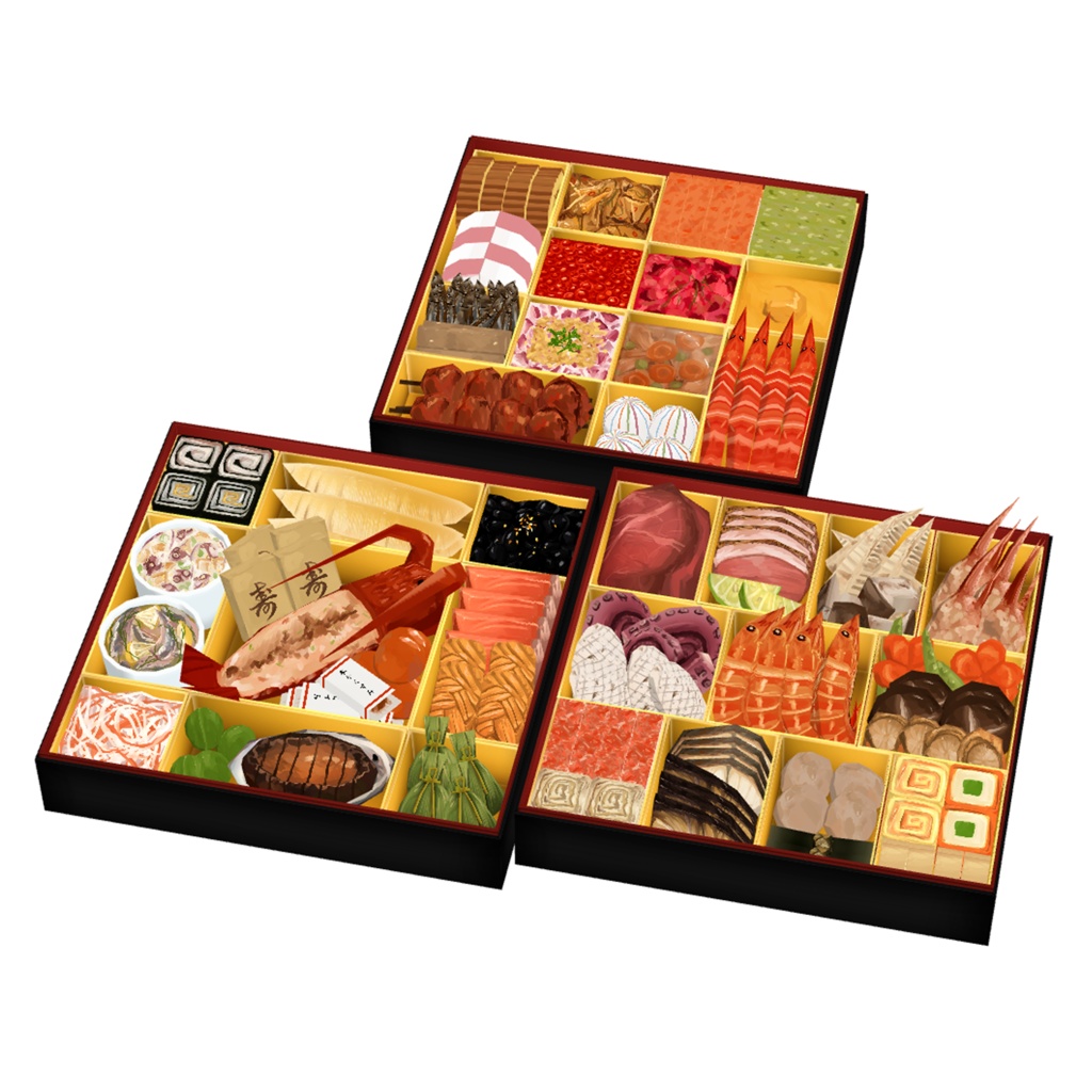 和洋折衷おせち三重折 / Osechi