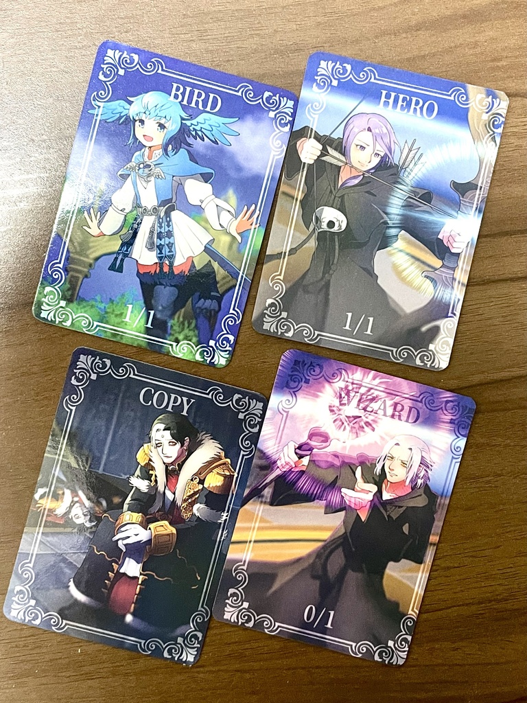オリジナル両面トークンセット（コピー／ウィザード）（鳥／英雄）