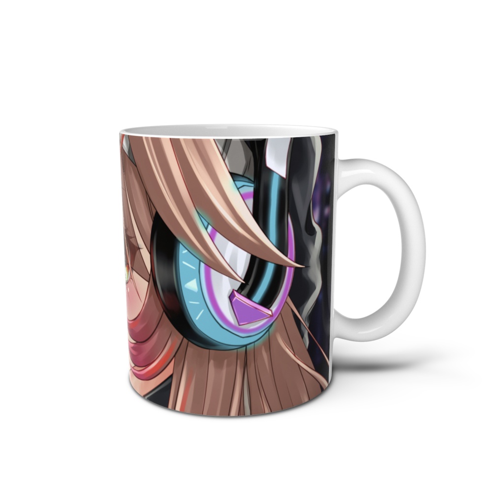 朱雀くるみ サイバーパンク風イラストマグカップ