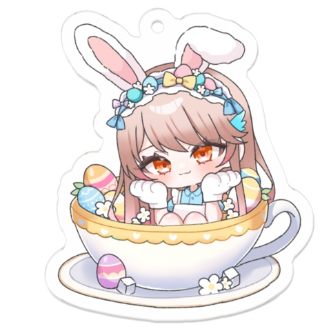 【受注生産：5/31 18:00まで】朱雀くるみ　イースターイラストアクリルキーホルダー