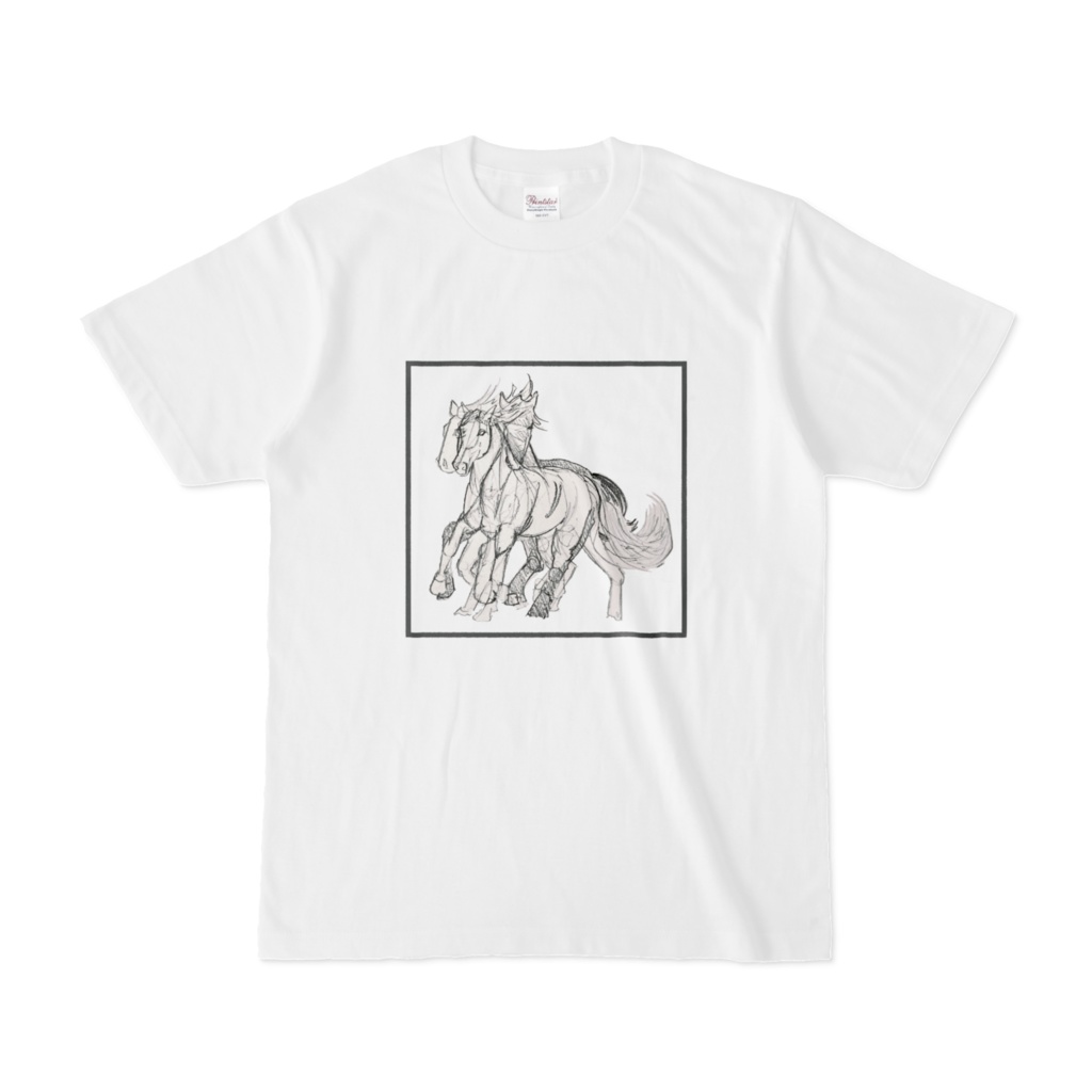 重なった馬　Tシャツ