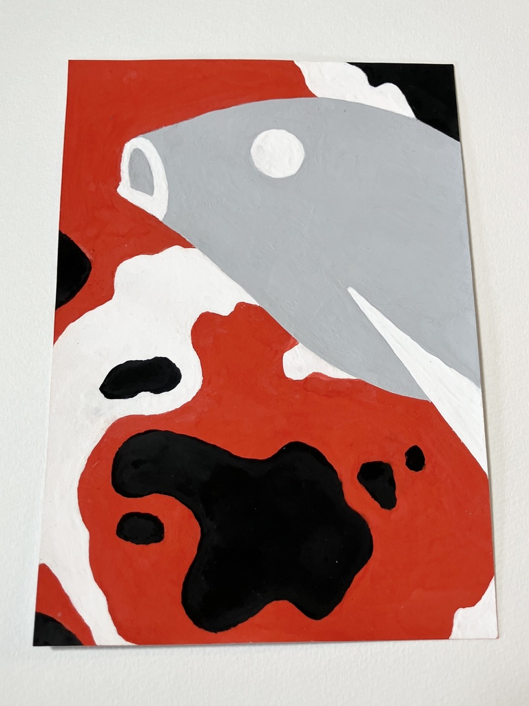 鯉　ポスターカラー　ポストカード