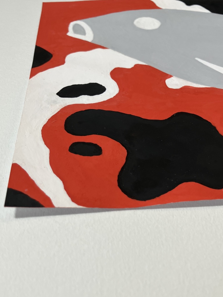 鯉 ポスターカラー ポストカード