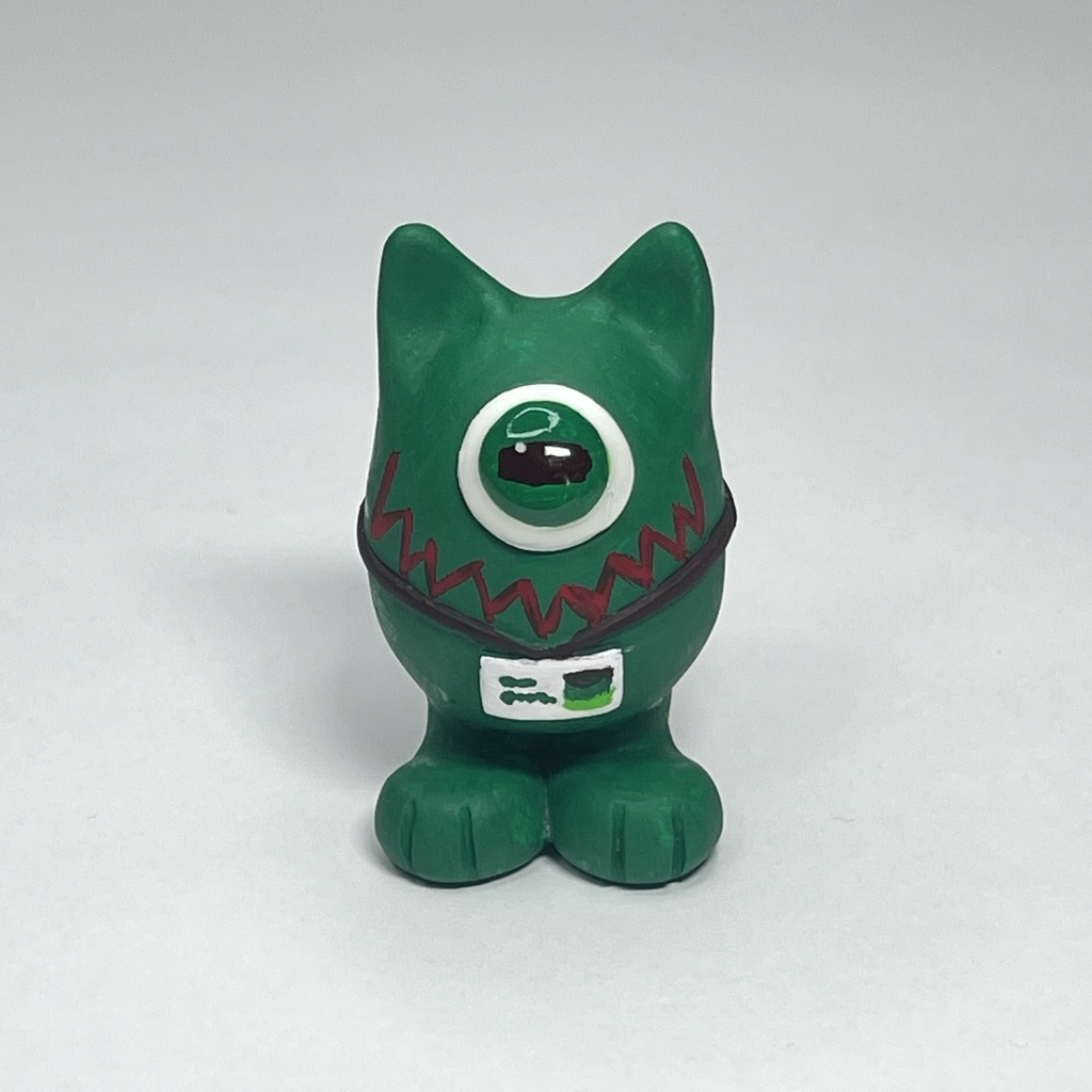 しゃもんず〈めめ〉レジンフィギュア(グリーンモンスター)