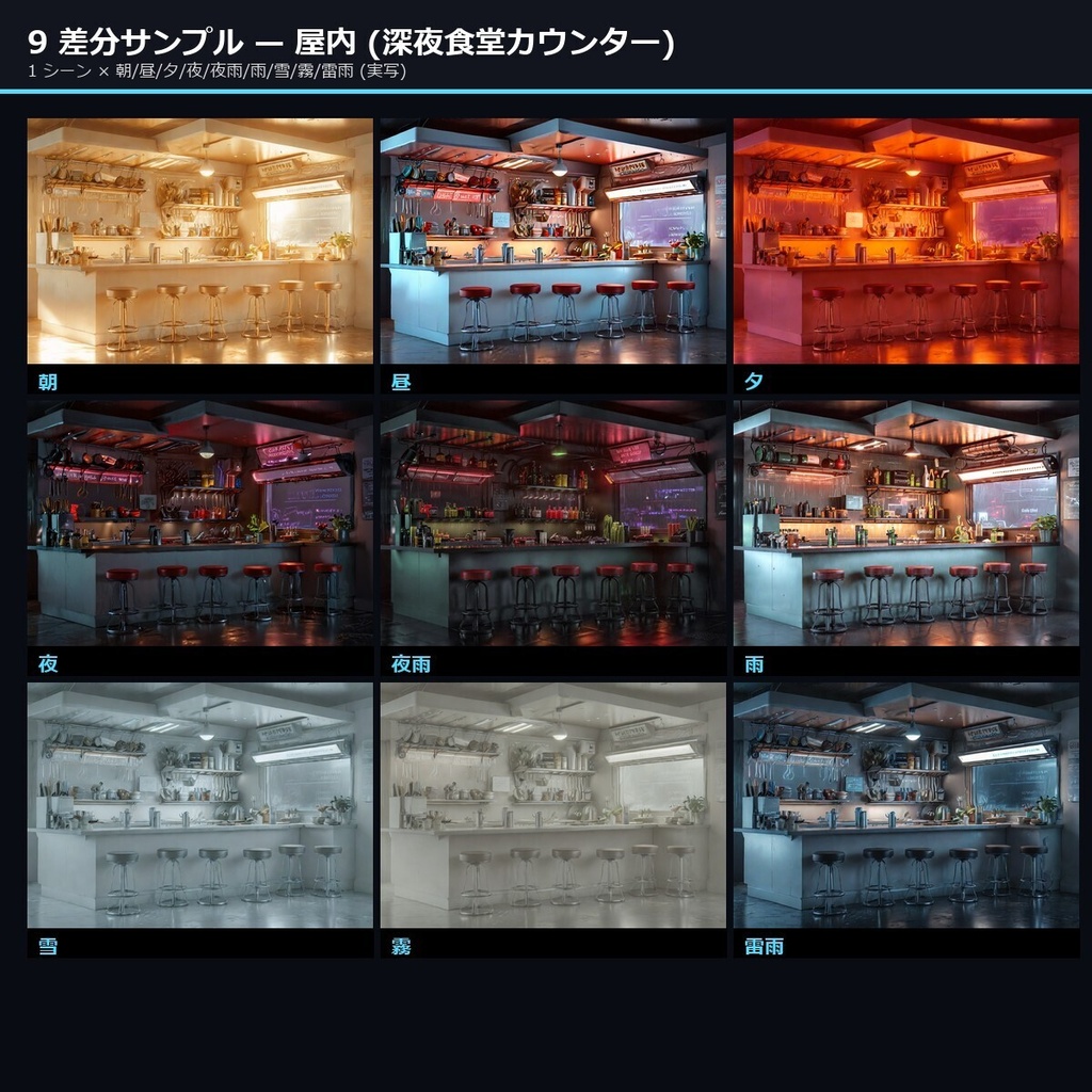 【サイバーパンク日本】TRPG背景素材 背景素材94シーン846枚【9差分/商用OK/生成AI/ccfolia対応】