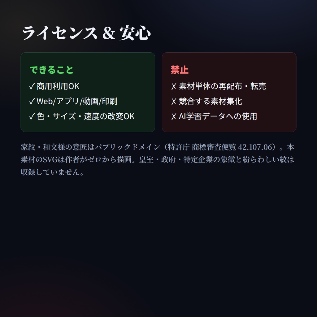 家紋・和文様 回転UIローダー 31種 wamonguru【貼るだけで回る・currentColor/和5色/七色RGB・商用OK】