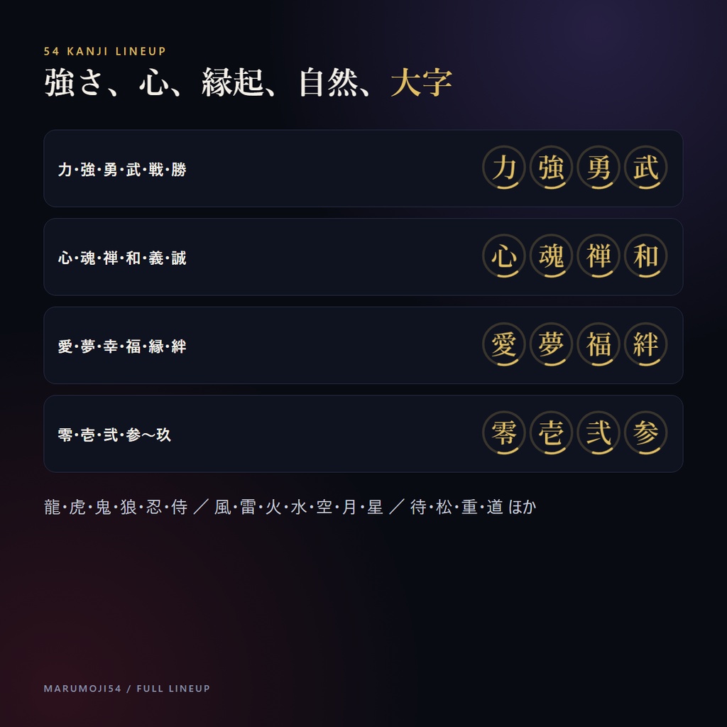 【動く七色】丸に〈漢字〉回転UIローダー 54種 marumoji54【アニメSVG・和5色・七色RGB・商用OK】