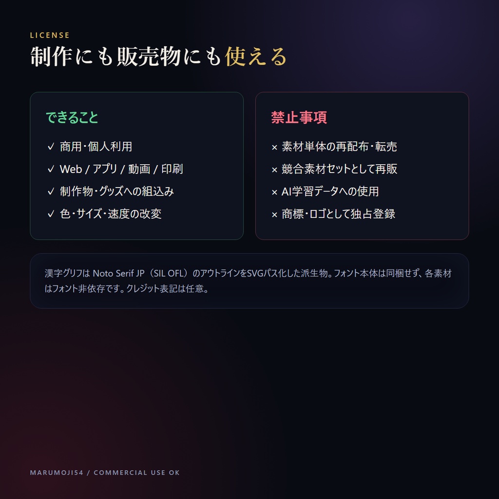 【動く七色】丸に〈漢字〉回転UIローダー 54種 marumoji54【アニメSVG・和5色・七色RGB・商用OK】