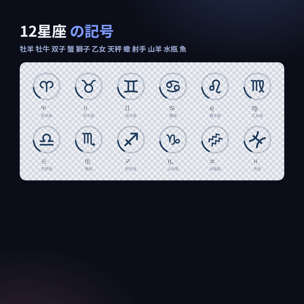 etoza24 — 干支+12星座 回転UIローダー24種+七色RGB