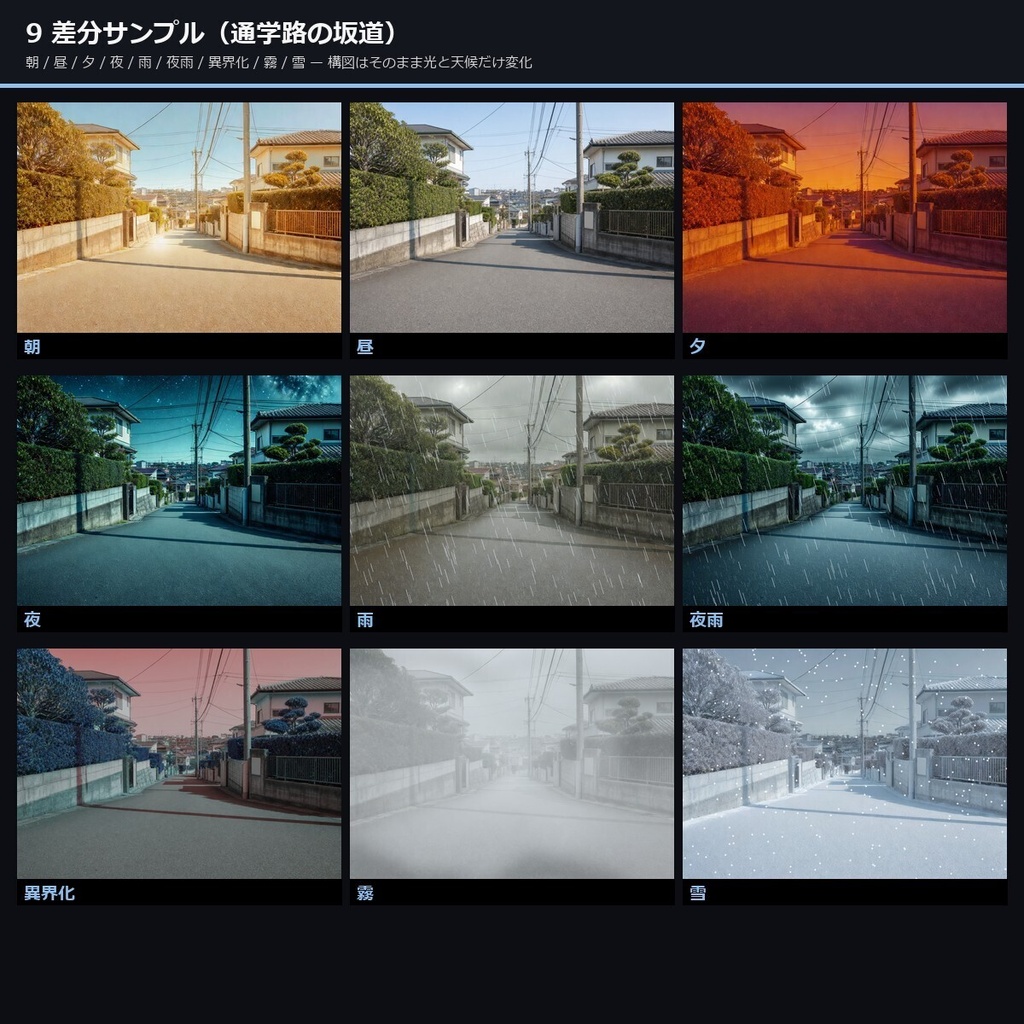 【TTRPG】日本の高校生の日常 背景素材集 実写版 50シーン×9差分 450枚【商用利用可・ccfolia・AI生成】