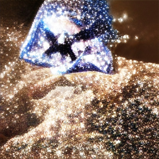 「宇宙に光り輝くダイヤモンド」アート画像