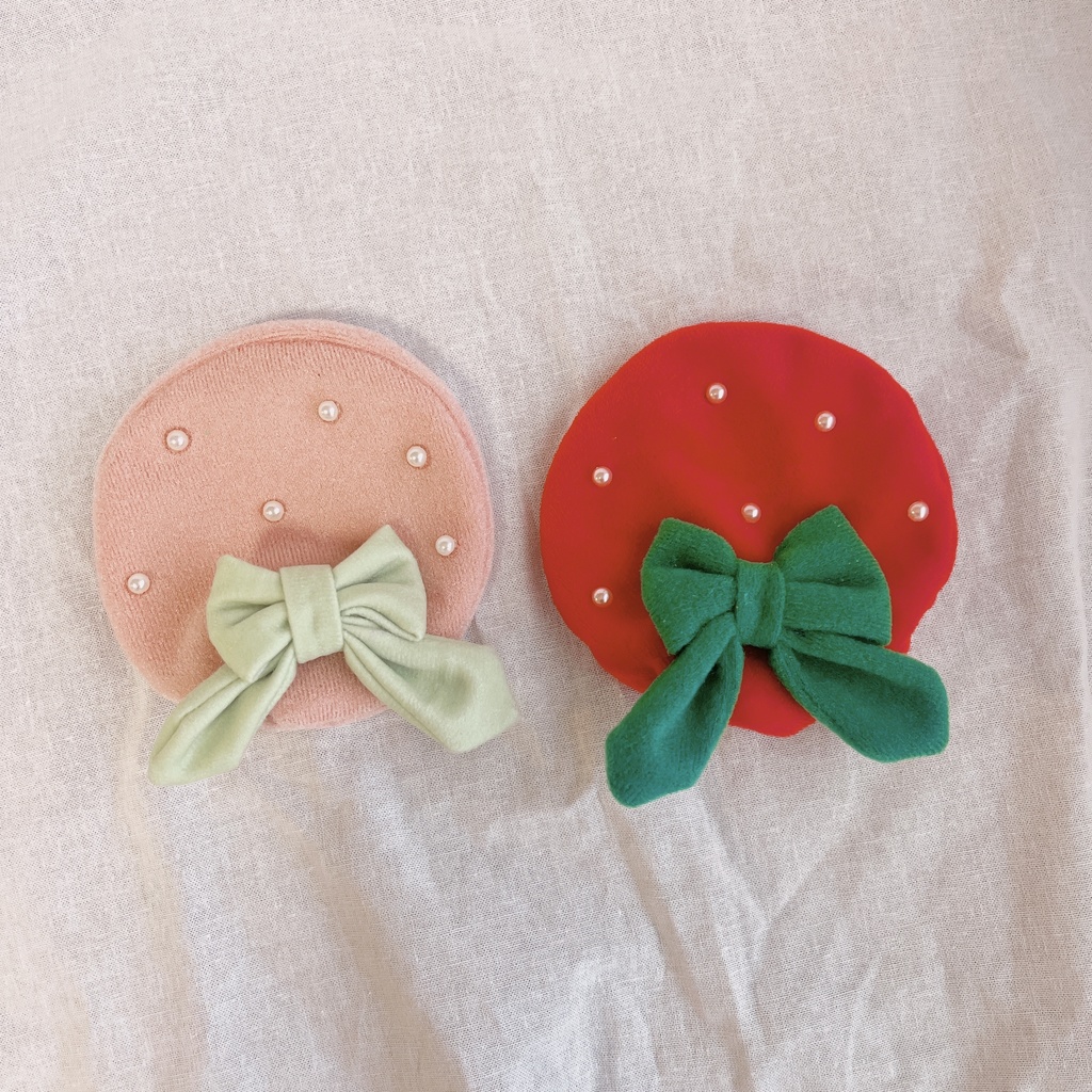 いちごベレー帽