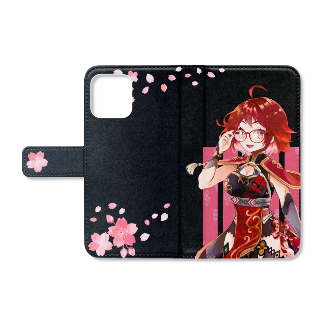 iPhoneケース 闇に桜散る iPhone12/12Pro