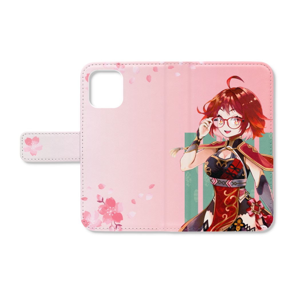 iPhoneケース 桜散るピンク iPhone12mini